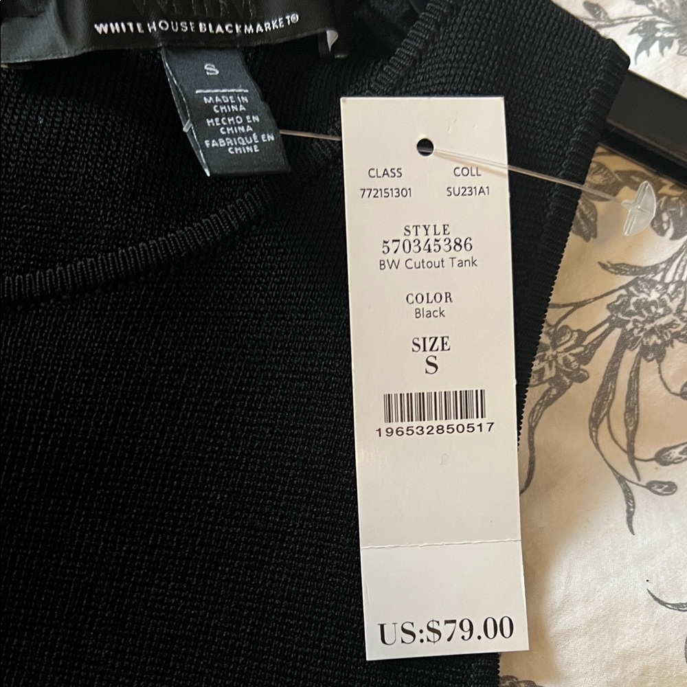 NWT White House Black Market Cutout Tank Size Small - Picture 2 of 4